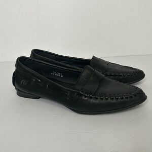 Born Black Leather Penny Loafers Slip On Shoes Flats W3310